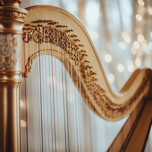 An instrumental jingle characterized by the soothing tones of a harp, evoking feelings of grace, sophistication, and warmth. The melody flows gently, creating a serene and refined atmosphere suitable for luxury brands or upscale settings.