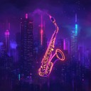 soothing sax over synths painting nocturnal neon dreams