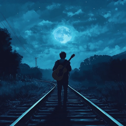 Groove to the heart wrenching sound of electric guitar riffs that narrate the story of a forlorn traveler riding the midnight train, searching for solace in the lonely blues infused night. Harmonica melodies weave through the track, adding texture and depth, while the steady drumbeat and bassline keep you grounded in this soulful soundscape.