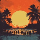 sun soaked reggae rhythm with uplifting, joyful melodies