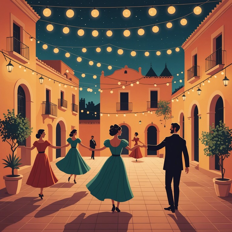 This composition embodies the grandeur of a royal ball, blending the rhythmic complexity of rumba with a regal flair. The music captures the essence of a time when dance was a display of elegance and passion. It's designed to uplift and transport the listener to a magnificent palace courtyard under the stars.