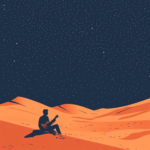 Picture a tranquil, moonlit desert where a melancholic guitar tells stories of longing and solitude. The notes float through the cool night air, carrying the weight of memories and lost dreams.