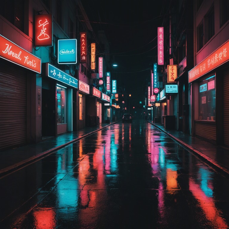 Under the city's neon glow, a soft melody echoes the solitude of its shadowed corners, providing a deeply introspective passage through a futuristic urban sprawl