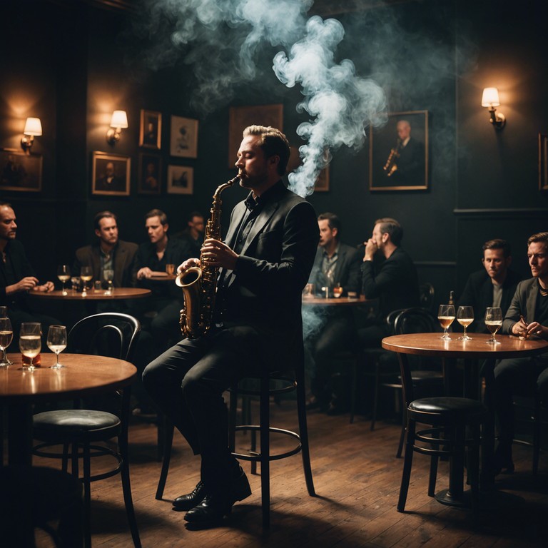 Echoes of velvet curtains is a musical journey back to a time where cabaret clubs served as nightly escapes into soulful expressions. Soft saxophone notes weave through a mist of cigarette smoke and cocktails, evoking deep emotions and timeless stories within its listeners
