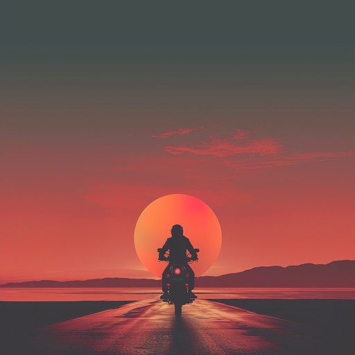 A soft and soothing instrumental piece featuring an acoustic guitar leading the melody, accompanied by light percussions and subtle keyboard touches. The music evokes the serene feeling of riding a horse at sunset in a vast, open field.
