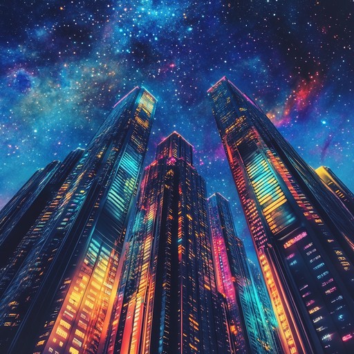 An immersive instrumental piece blending progressive electronic elements to reflect the dynamic energy of urban life at night. The synthesizer driven melodies and intricate beats create a soundscape that mirrors the pulsating rhythms of the city.