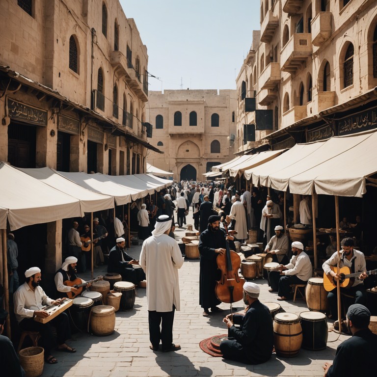 This piece is an adventurous blend of traditional klezmer music infused with the exotic scales and rhythms of the middle east. The music captures the essence of a mystical journey across diverse cultures, creating an auditory landscape that feels both ancient and fresh. The inclusion of distinctive melodic structures and modal transitions provides a vivid exploration of cultural harmony and contrast.