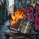 an aggressive polka with punk energy and unconventional rhythms