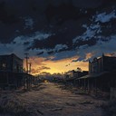 an unsettling western instrumental echoing through desolate, haunted lands