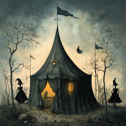 Eccentric haunted circus melody is a whimsical and dark narrative driven piece that swirls through the eerie hallways of a haunted circus. The accordion leads a dance of shadows, creating an enchanting yet unsettling atmosphere, perfect for a twisted, storybook universe.