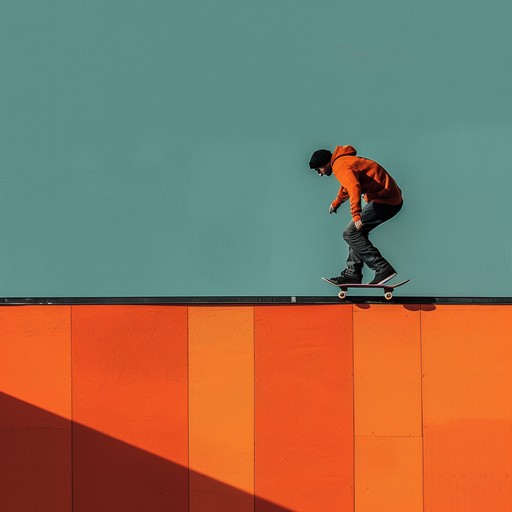 Fast-paced, adrenaline-pumping track with heavy guitar riffs and pounding drums, capturing the thrill and intensity of performing daring skateboarding tricks in an urban setting. The song builds up to an explosive climax, reflecting the rush of landing an impossible ollie. Fast-paced, adrenaline-pumping track with heavy guitar riffs and pounding drums, capturing the thrill and intensity of performing daring skateboarding tricks in an urban setting. The song builds up to an explosive climax, reflecting the rush of landing an impossible ollie.