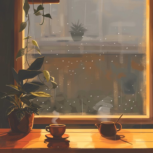 Let the sound of soft piano notes, vinyl crackle, and gentle rain transport you to a quiet afternoon tea break in a cozy corner cafe. This instrumental track combines a bittersweet melancholia with a comforting warmth, creating an atmosphere perfect for introspection and serene moments.