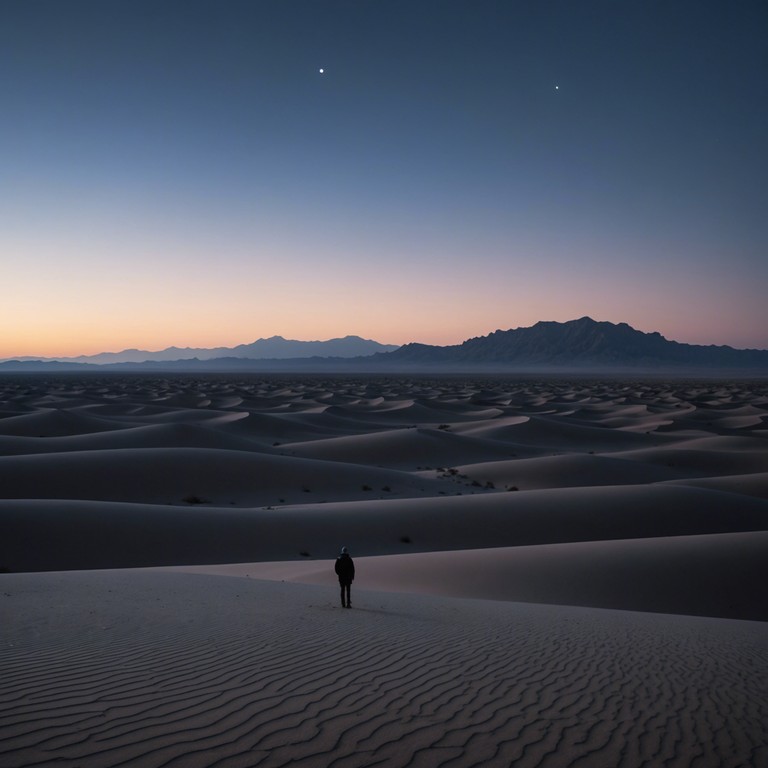 In this evocative composition, the smooth, haunting echo of a single oud reverberates over a soundscape that embodies the vastness and mystery of the desert at dusk. The music conveys a deep sense of yearning and solitude, embodying the spirit of the ancient middle eastern landscapes.