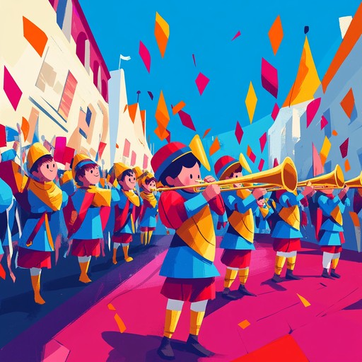 This vibrant instrumental piece combines lively trumpet melodies and bold rhythms, encouraging kids to embrace bravery and join in a musical adventure.