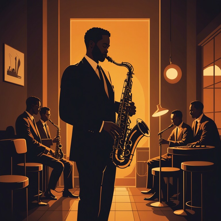 A song where soft jazz saxophone melodies intertwine seamlessly with deep, ambient undertones creating a nostalgic soundscape of longing. Perfect for an introspective evening or reflective moment, this composition merges the essence of torch lounge with the emotional depth of yearning melodies. Channel the spirits of smoky past jazz clubs where tales of lost loves and old memories linger in the air.