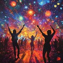 bright and rhythmic dance tune with groovy cosmic elements.