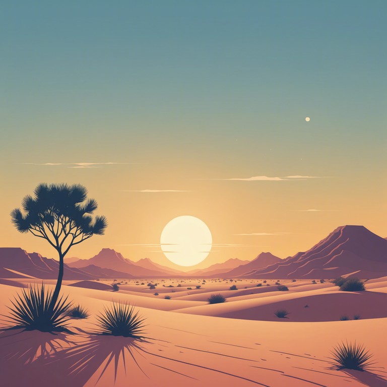 This track conveys an ancient echo reverberating through time with peaceful yet profound tones that engage deeply with the soul's quest for ancient wisdom, set against a backdrop of vast, silent deserts.