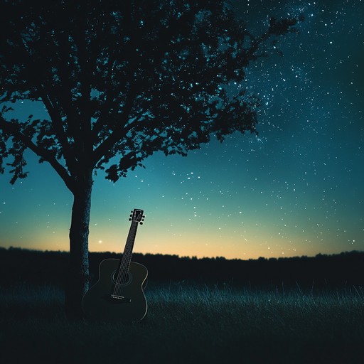 This instrumental piece gently unfolds with mellow melodies, evoking the calm and peaceful atmosphere of a quiet night under the stars.