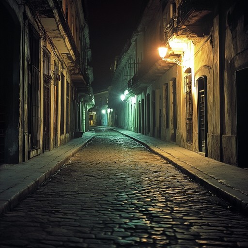 A brooding instrumental piece that weaves haunting latin rhythms with shadowy melodies, evoking the enigmatic allure of havana's night streets and the echo of lost stories.