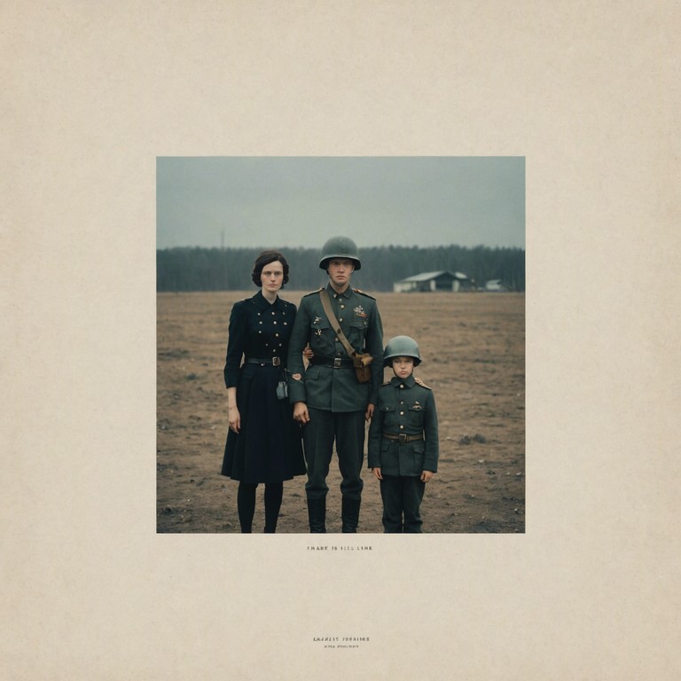 Echoes of the brave revisits the same thematic elements with an emphasis on the resilience and steadfast spirit of soldiers under foreign skies, capturing the complex interplay between duty and personal longing in a more subdued musical arrangement.