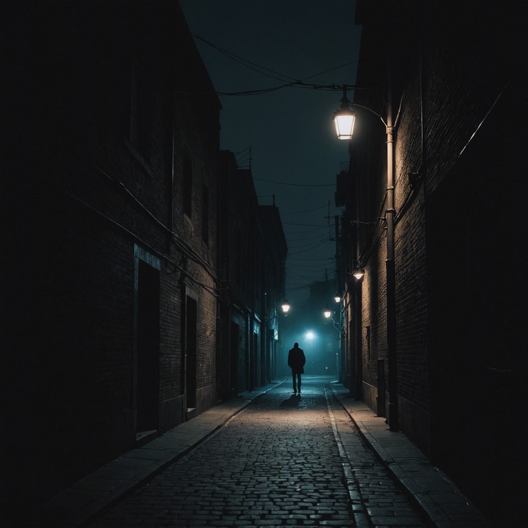 An eerie track capturing the essence of the city at midnight, filled with the mysterious rustlings of urban shadows and whispered secrets. Street sounds mix with a suspenseful melody, evoking a sense of danger and intrigue perfectly suited for a film noir soundtrack.