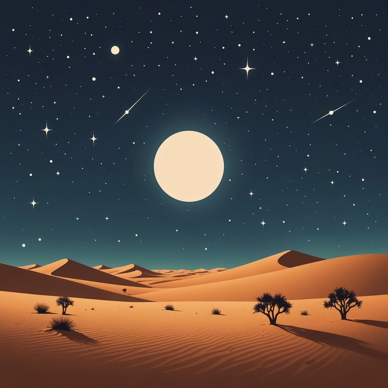 This track features soft, flowing melodies that transport the listener to a serene desert night under starlit skies. The music captures the essence of peace and solitude found in the vast expanses of the middle east, offering a soothing soundscape perfect for relaxation or introspective moments.