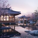 serene kpop instrumental evoking tranquil korean summer evening vibes