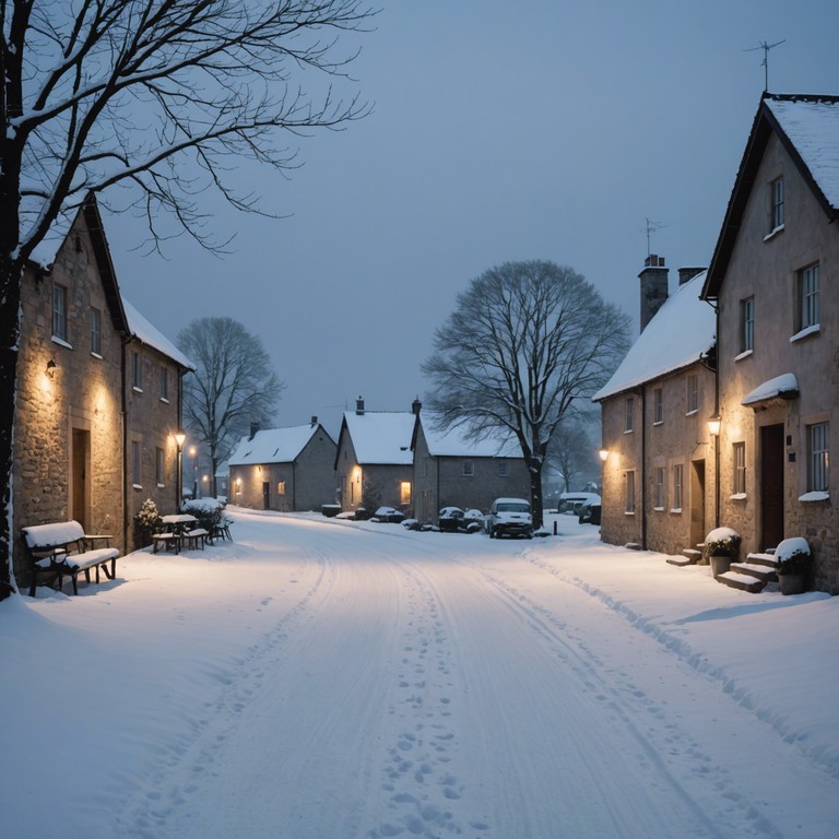 This composition captures the essence of a tranquil, snowy evening with soft, gentle tunes. The music embodies the peaceful silence of a winter landscape, invoking feelings of warmth amidst the cold, crisp air. The near whisper melody subtly builds a comforting atmosphere, ideal for cozy holiday moments spent by the fireplace.