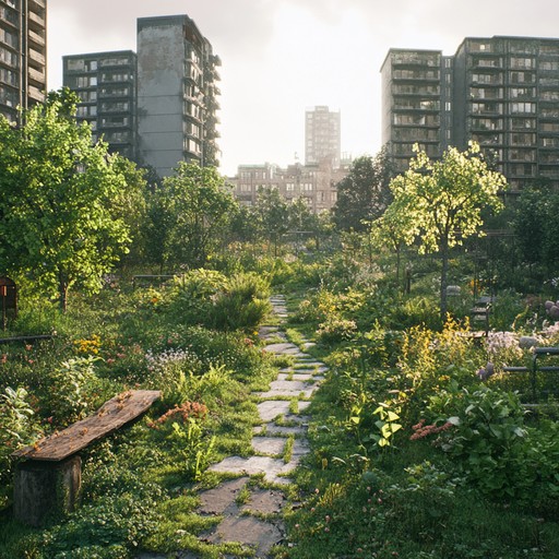This alternative version amplifies the calming elements of nature against a backdrop of persistent, engaging city beats, providing a soothing yet vivacious auditory experience that paints a sonic picture of nature reclaiming urban spaces. This alternative version amplifies the calming elements of nature against a backdrop of persistent, engaging city beats, providing a soothing yet vivacious auditory experience that paints a sonic picture of nature reclaiming urban spaces.