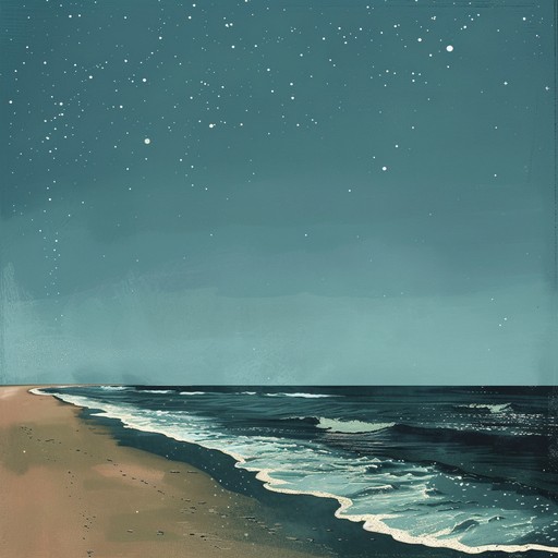An evocative homage to the night sea, integrating elements of minimalism and ambient sounds with a touch of cosmic melody that invites the listener to unwind and roam freely in their thoughts under the celestial sphere.