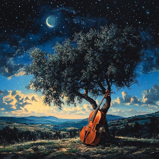 An instrumental journey led by the cello, delving into the profound emotions of lost love and introspection, enveloped by the quietude of a starlit night.