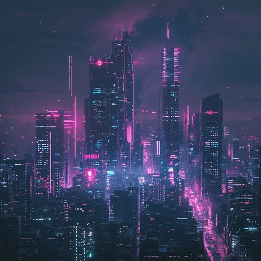 An atmospheric instrumental track that fuses futuristic electronic elements with urban rhythms, creating a captivating soundscape of the city at night