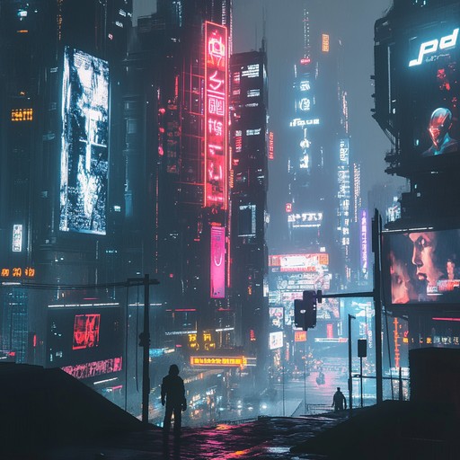 Experience a heart pounding cyberpunk adventure with pulsating basslines and shimmering synthesizers, navigating a neon lit futuristic city. Perfect for high stakes chases and intense moments.