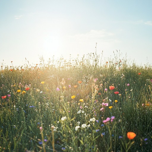 A cheerful instrumental capturing the essence of a bright, sunny day in a lush meadow. The lively melody dances through the air, invoking the playful skipping of feet on soft grass and the joy of freedom. The tune is filled with vibrant bursts of sound, creating an energetic and happy atmosphere perfect for a summer gathering or a carefree afternoon.