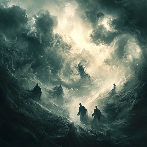 An instrumental classical composition that captures the turmoil and passion of an epic clash between ethereal forces, using powerful orchestration and dramatic dynamics to evoke profound emotions.