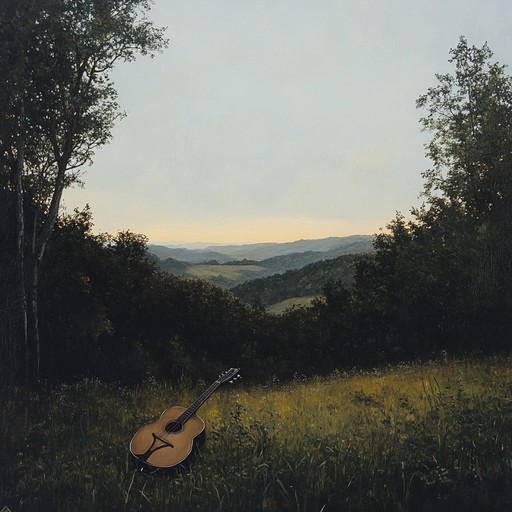 A sensual instrumental bluegrass piece featuring tender mandolin melodies and warm tones that evoke the intimate atmosphere of an appalachian evening as the sun sets over the hills