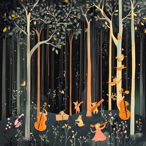 Immerse in a whimsical adventure through an enchanted forest filled with magical creatures and playful melodies. The song features twinkling xylophone leads, gentle rhythmic drumming, and soft flute harmonies, creating an enchanting soundscape that captures the imagination of young listeners. Ideal for cultivating a sense of wonder and playfulness, this piece is perfect for children's storytelling, playtime, or bedtime.