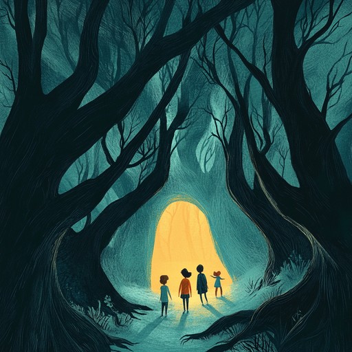 An instrumental piece that creates suspense and wonder as children delve deeper into an enchanted forest filled with mysterious creatures and hidden secrets.