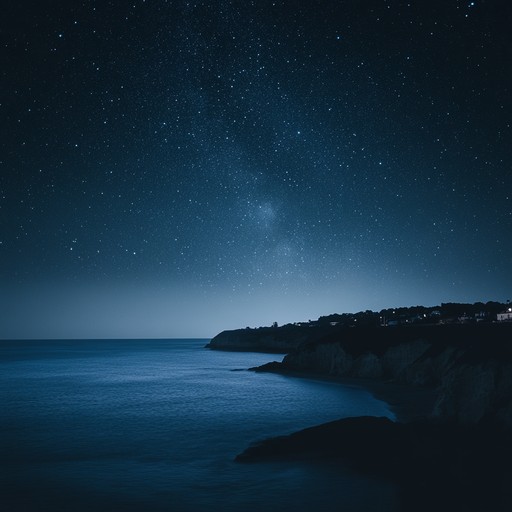 Experience the vastness of space and serenity of ocean waves combined into a groovy ambient track. Synthesizers create a flowing rhythm that merges with the gentle sound of rolling waves, taking listeners on a tranquil yet funky cosmic journey.