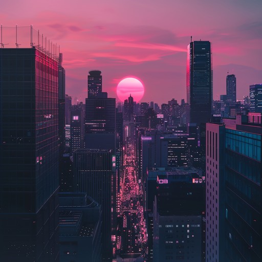 Explore a calm evening in a vibrant cityscape where neon lights softly flicker and the night air hums with peaceful synthpop melodies. The gentle soundscape is perfect for unwinding and soaking in the tranquility of urban life at night.