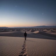 solitary guitar echoes across barren lands