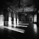 an eerie waltz echoing through an abandoned, haunted ballroom.