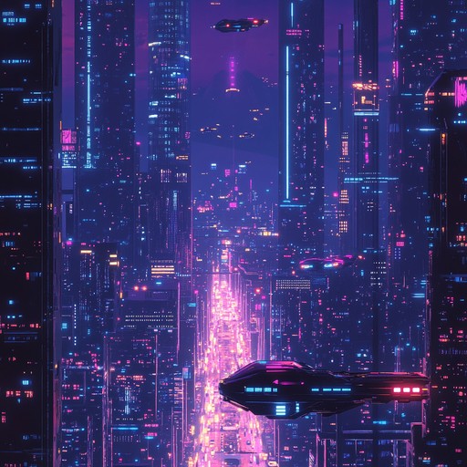 A pulsating instrumental dance song that fuses 80s synthwave vibes with modern electronic beats, creating an immersive soundscape that transports listeners to a neon lit metropolis