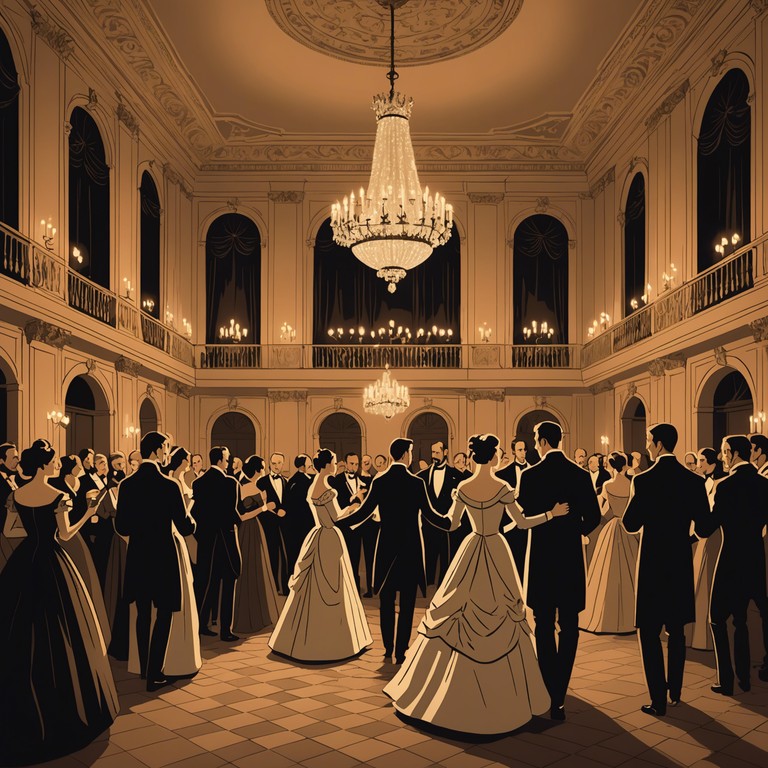 This track transports listeners to a dimly lit, grand ballroom of the 19th century, where echoes of the past resonate through each note, evoking a sense of longing and elegant nostalgia. The music swirls with the grace of dancers long faded, capturing the essence of time's passage through melodious storytelling