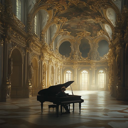 An expressive baroque composition featuring the harpsichord, weaving intricate melodies that touch upon themes of lost love and introspection, evoking a sense of serene melancholy.