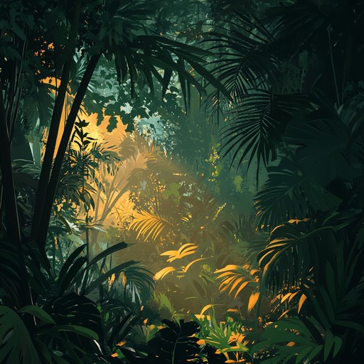 This piece captures the heart pounding suspense of being pursued through a dense tropical jungle, with a haunting, rhythmic beat that echoes the danger lurking behind every palm tree.