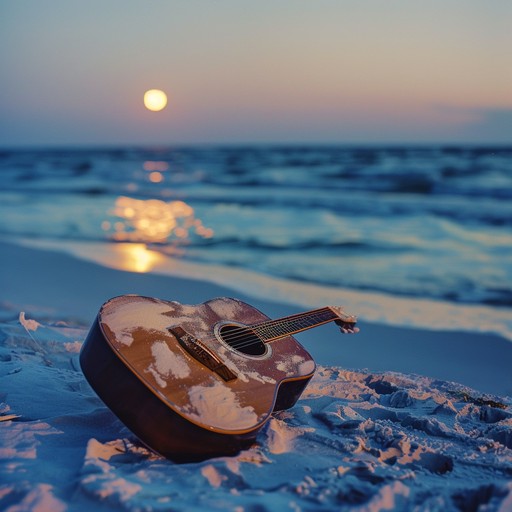 Feel the intimacy of a moonlit summer night with this bossa nova track featuring soft guitar melodies. The music exudes romance and tranquility, perfect for a tender and soothing atmosphere under the stars.