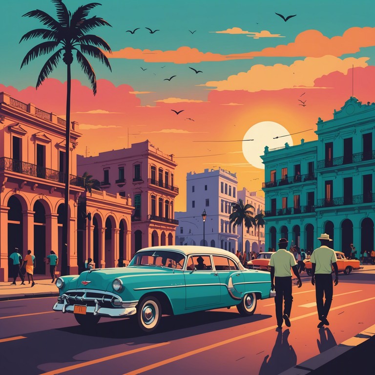 Step onto the sunlit streets of havana through this uplifting salsa track, where every beat pulses with the joyous rhythm of the caribbean. The spirited trumpet leads the dance, inviting everyone to celebrate the vibrant life in the heart of cuba.