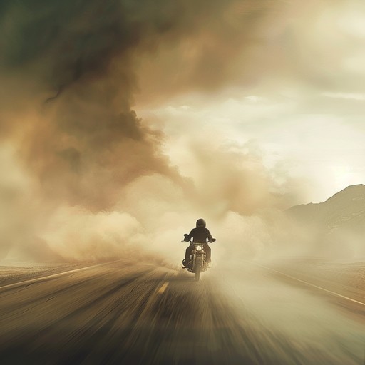 This track captures the raw essence of an angry road journey through the american southwest. The intense guitar riffs and crashing percussion embody the wild spirit of rebellion and anger, reminiscent of a lone rider speeding through desolate highways. The relentless tempo and gritty soundscapes reflect a deep sense of frustration and defiance, making it a perfect backdrop for high energy and action packed scenes.