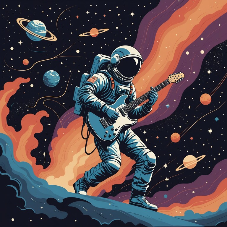 A musical journey where hauntingly ethereal electric guitar melodies merge seamlessly with the deep, soulful essence of blues rock. This track encapsulates a voyage through cosmic melancholy and soothing solace, perfect for reflective and introspective moments.